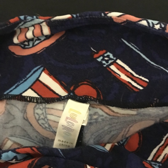 LuLaRoe Americana Leggings One Size - Picture 5 of 5